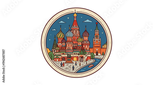 Moscow's St. Basil's Cathedral at Night