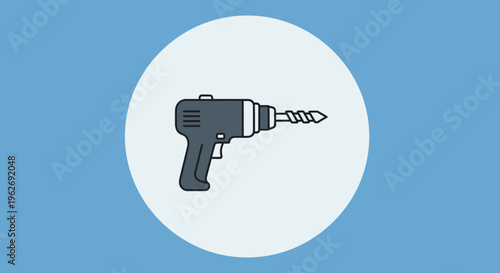 Electric drill with screw bit.