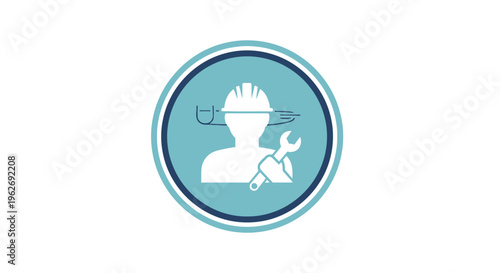 Mechanic with tools and flame.