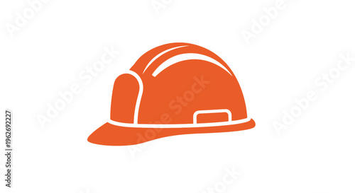 Orange construction hard hat safety.