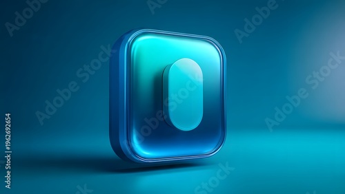 A 3D blue number one icon displayed on a black background with a modern digital design style