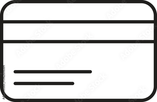 Print, Credit card payment icon. Minimal vector for online checkout, banking transactions, and finance services.