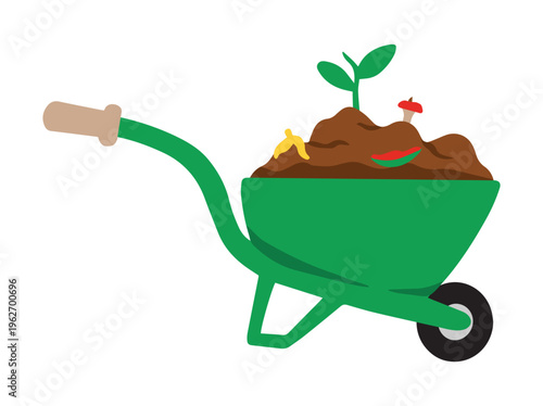 Compost Pile with Plant Cart