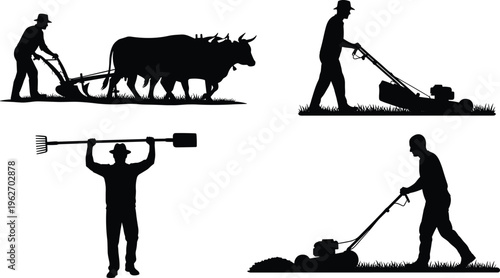 Vector set of black silhouettes of children and parents playing, featuring kids running, jumping, and family walking isolated on white, activity