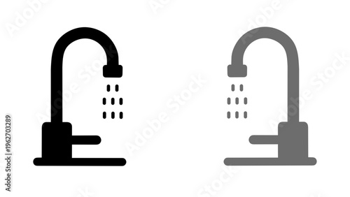 Water tap icon set. Vector illustration of water tap icon set