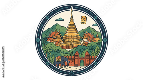 Chiang Mai Temple Circle Design