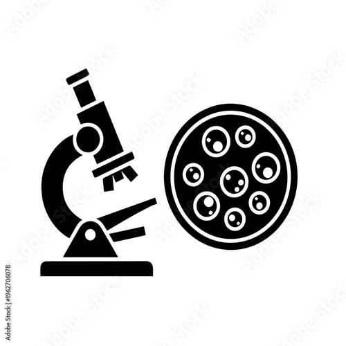 Microscope and Petri Dish
