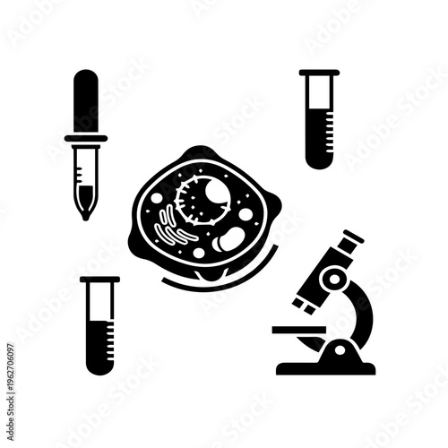 Biology Laboratory Icons