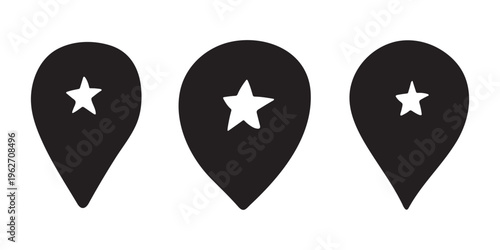 Set of hand drawn map pin Map marker pointer sign GPS and mapping tools Location pin symbol Pinpoint clipart in doodle style Single element for web, design