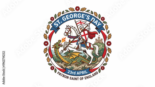 St. George's Day Saint Dragon Knight England April 23rd