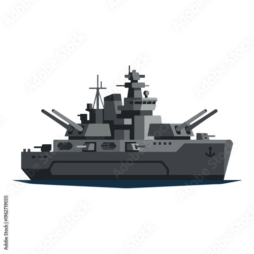 vector of sea warships type 9