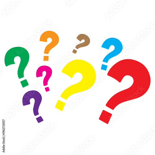Colorful question marks