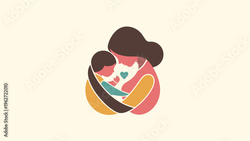 Pregnant Woman Hugging Belly with Love.