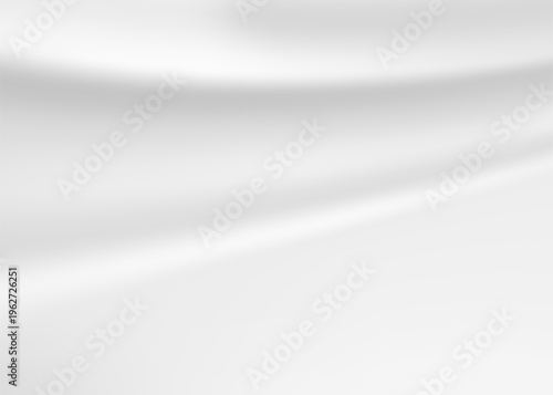 Abstract background of flowing white fabric, soft folds and subtle light and shadow for elegant design