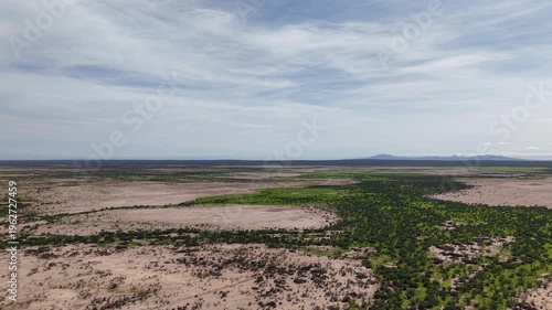 Llanos de Hiray Baja California Sur Mexico Vast Desert Plains Aerial 4K