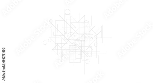Abstract geometric network pattern on white background, modern design