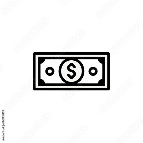 Dollar Money Icon Isolated