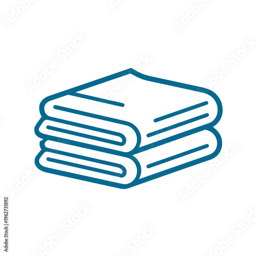 Folded Blue Dish Towel Icon