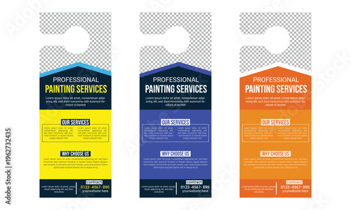 Painting Services Door Hanger design template