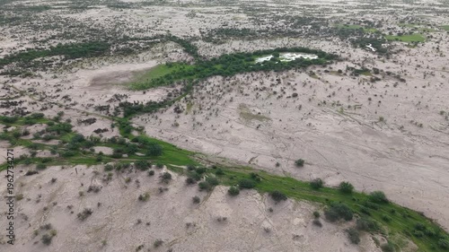 Llanos de Hiray Baja California Sur Mexico Vast Desert Plains Aerial 4K