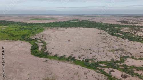 Llanos de Hiray Baja California Sur Mexico Vast Desert Plains Aerial 4K