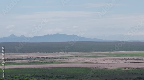 Llanos de Hiray Baja California Sur Mexico Vast Desert Plains Aerial 4K