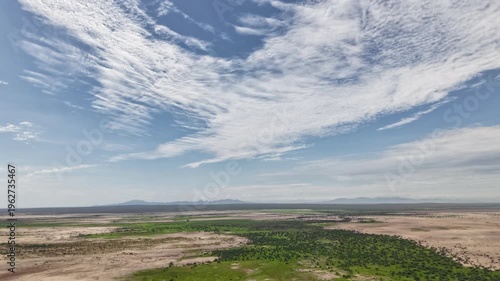 Llanos de Hiray Baja California Sur Mexico Vast Desert Plains Aerial 4K