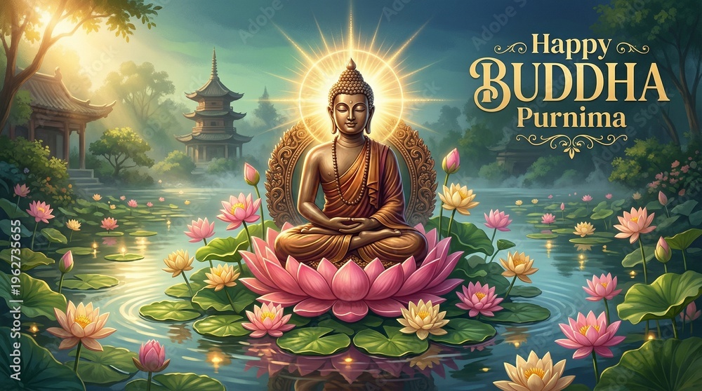 Obraz premium Sacred Buddha Purnima Festival Celebration
