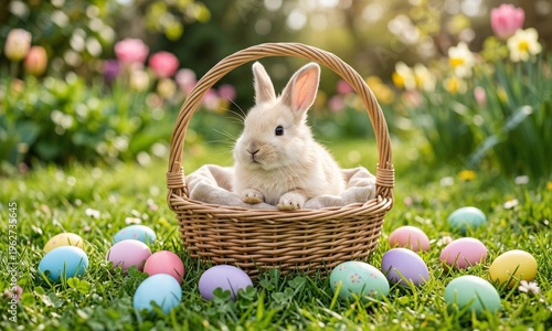 Easter Bunny Basket Spring Symbol Resurrection Theme