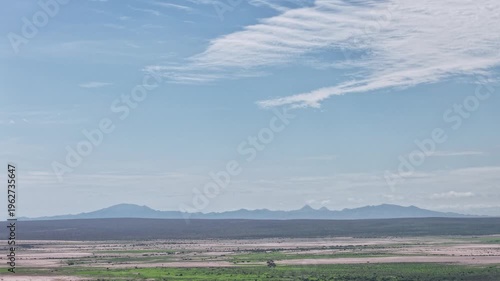 Llanos de Hiray Baja California Sur Mexico Vast Desert Plains Aerial 4K