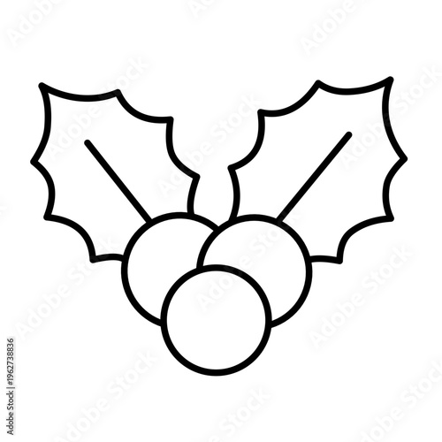 Holly Berry vector icon