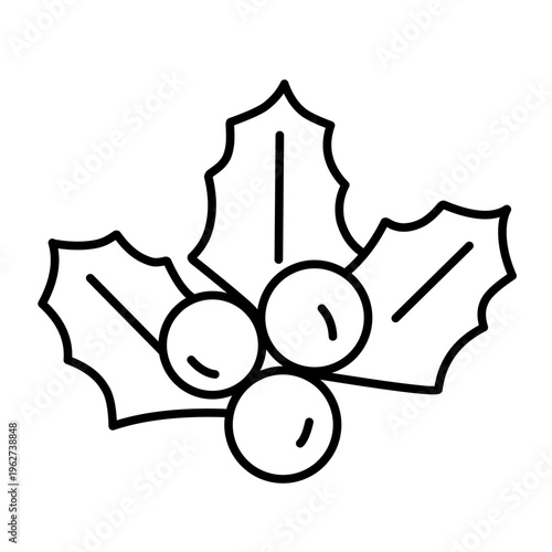 Holly Berry vector icon