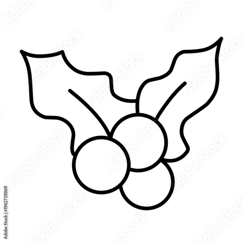 Holly Berry vector icon