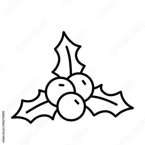 Holly Berry vector icon