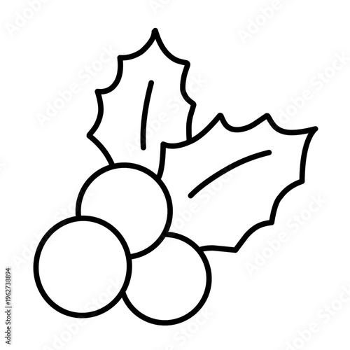 Holly Berry vector icon