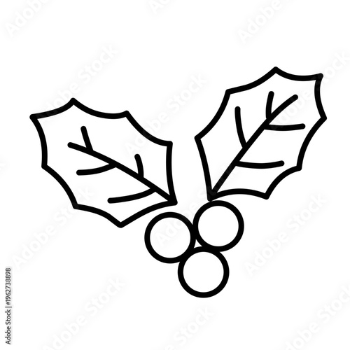 Holly Berry vector icon