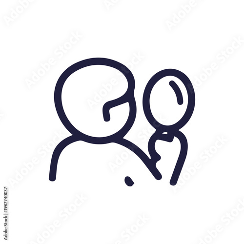 Minimalist Icon Of A Parent Holding A Baby A Symbol Of Family Love