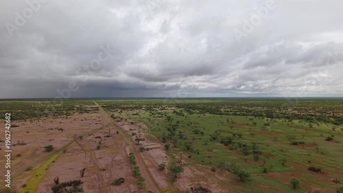 Llanos de Hiray Baja California Sur Mexico Vast Desert Plains Aerial 4K