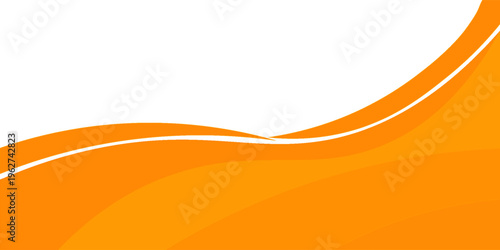 Vector orange line background curve element with white space for text and message design, overlapping layers, vector