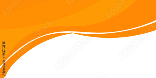 Vector orange line background curve element with white space for text and message design, overlapping layers, vector
