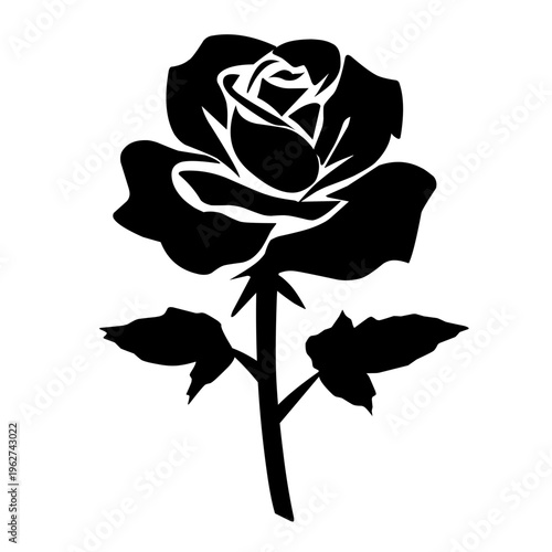 Black Rose vector icon