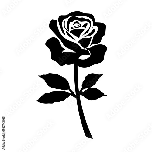 Black Rose vector icon