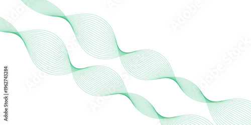 Abstract blue smooth waves on white background.Vector illustration.