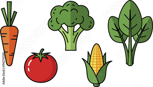 set of vegetables