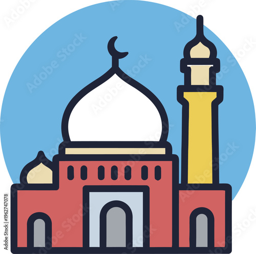 taj mahal vector illustration
