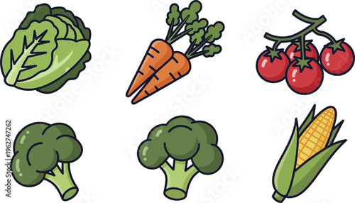 set of vegetables