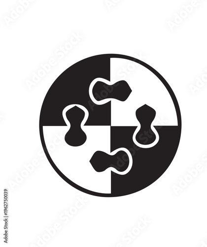 puzzle pieces, puzzle icon, business concept, teamwork symbol