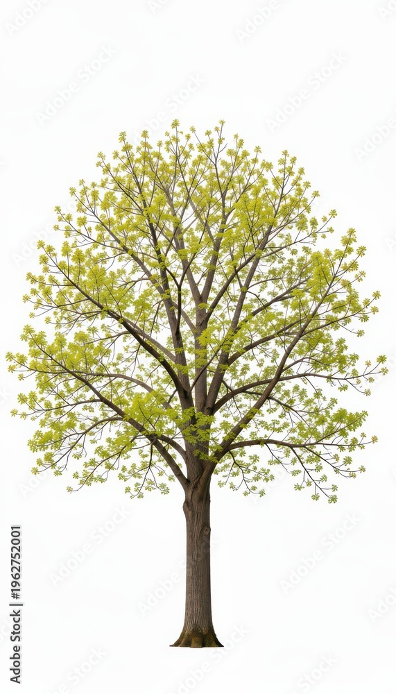 Obraz premium Large Green Tree Illustration with White Background for Design Use