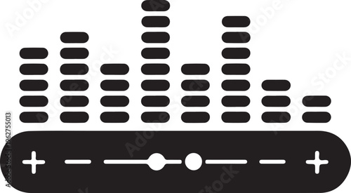 Modern Sound Equalizer Icon with Audio Control Slider