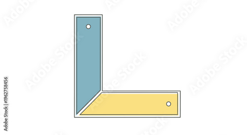 Metal L shaped bracket plate.